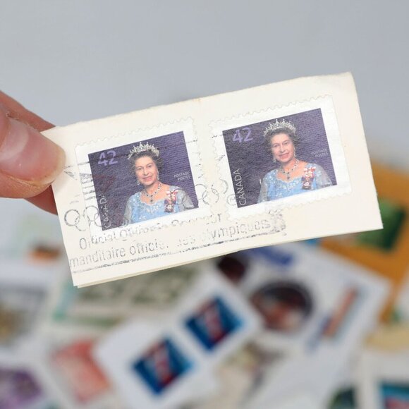 Vintage Postage Stamp Collection Canada US Germany Denmark Italy USA Collectable - Picture 3 of 15